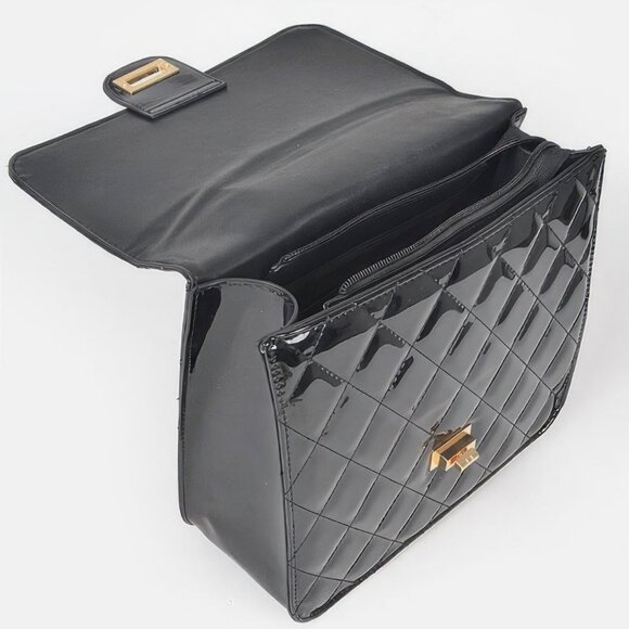 Quilted Enamel Backpack - Picture 6 of 9